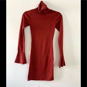 Sweater turtleneck dress